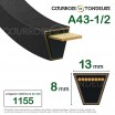 Le modèle de Courroie type trapézoïdale lisse A43-1/2 - A43.5-OPTIBELT