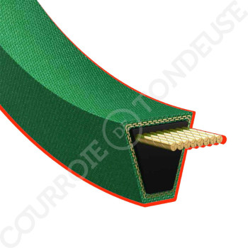 Le modèle de Courroie pour traction JOHN DEERE M126012 - 4L950-HQ