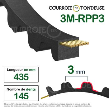 Le modèle de Courroie dentée simple 435-3M15 - 435-3M15