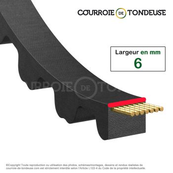 Le modèle de Courroie dentée simple 480-3M6 - 480-3M6