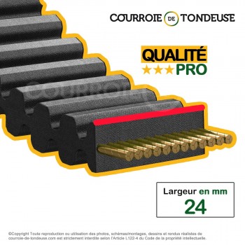 Le modèle de Courroie pour coupe CASTEL GARDEN / GGP 135065601/0 - 1800-S8M24DD-HQ