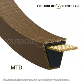 Le modèle de Courroie de coupe CUB CADET 75404107 - MTD75404107