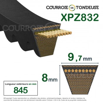 Le modèle de Courroie d'entrainement ALKO 518652 - XPZ832