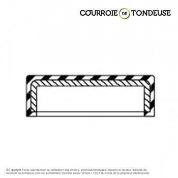 Le modèle de Taquet de fermeture 82 x 10 nitrile - VK82X10-NBR